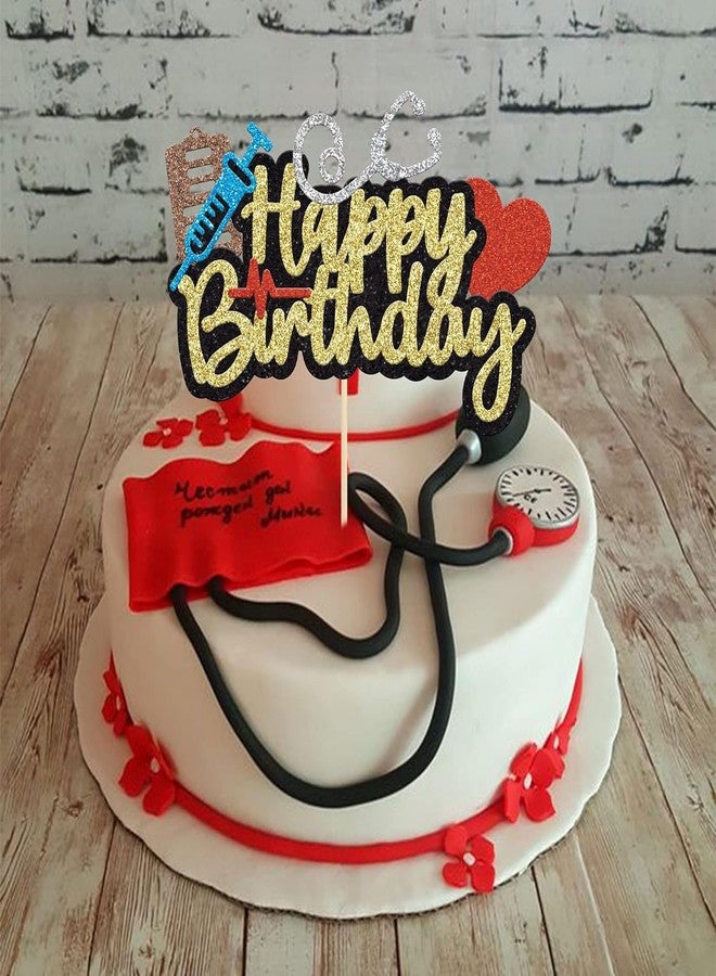 Confetti! Glitter Nurse Happy Birthday Cake Topper - Doctor Nurse Themed Cake Decorations - Celebrate with Style! - Image 4